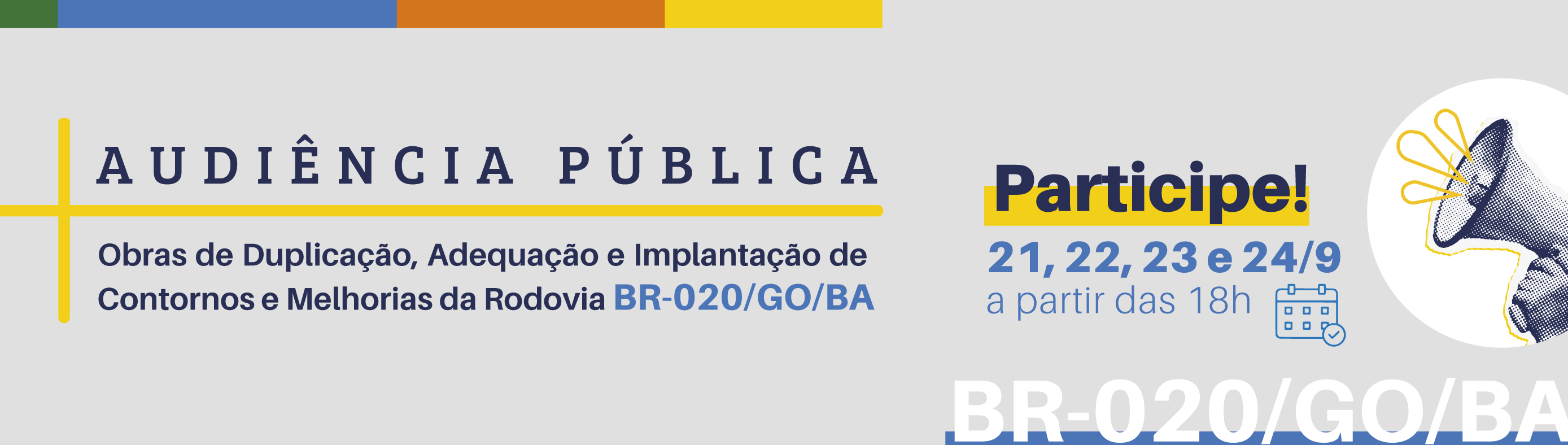 Banner Audiência Pública BR-020/GO/BA