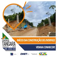 Começou: construção de Overpass sobre a rodovia