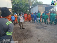 Ação da Gestão Ambiental reúne trabalhadores no canteiro de obras do km 23 da BR-319