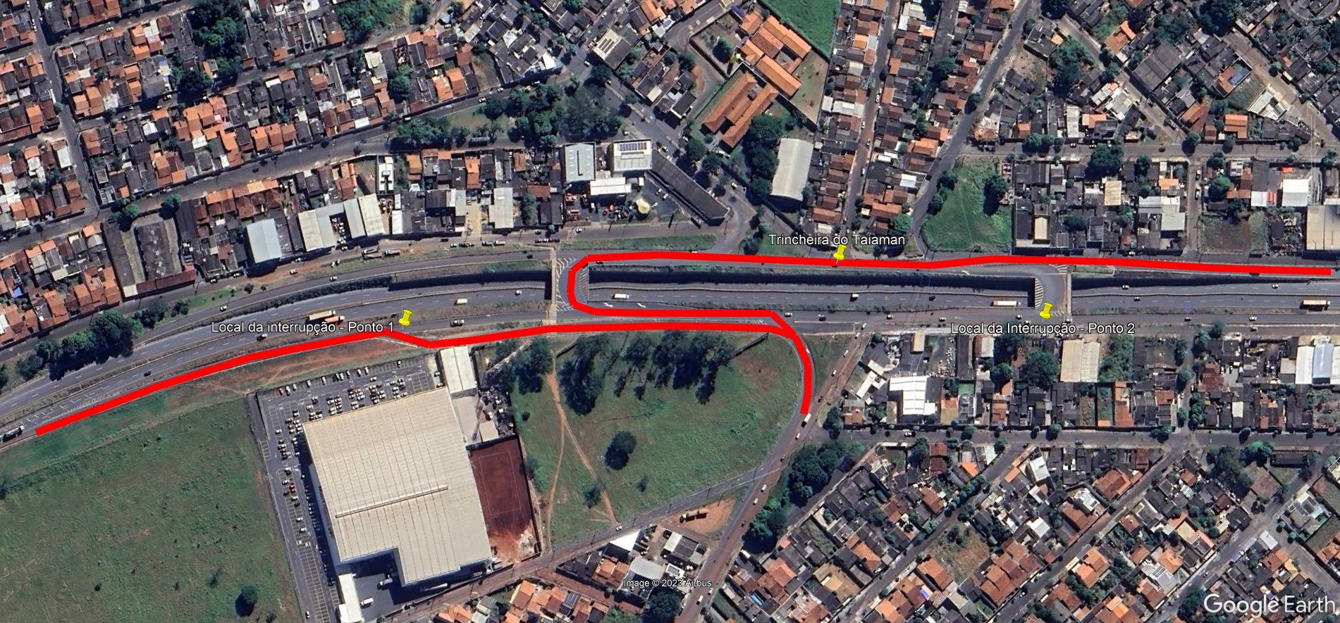 Imagem 4 condição de acesso aos bairros Dona ZulmiraParque dos Eucaliptos entre 23-10-2023 e 26-10-2023 pela trincheira do Taiaman..jpg