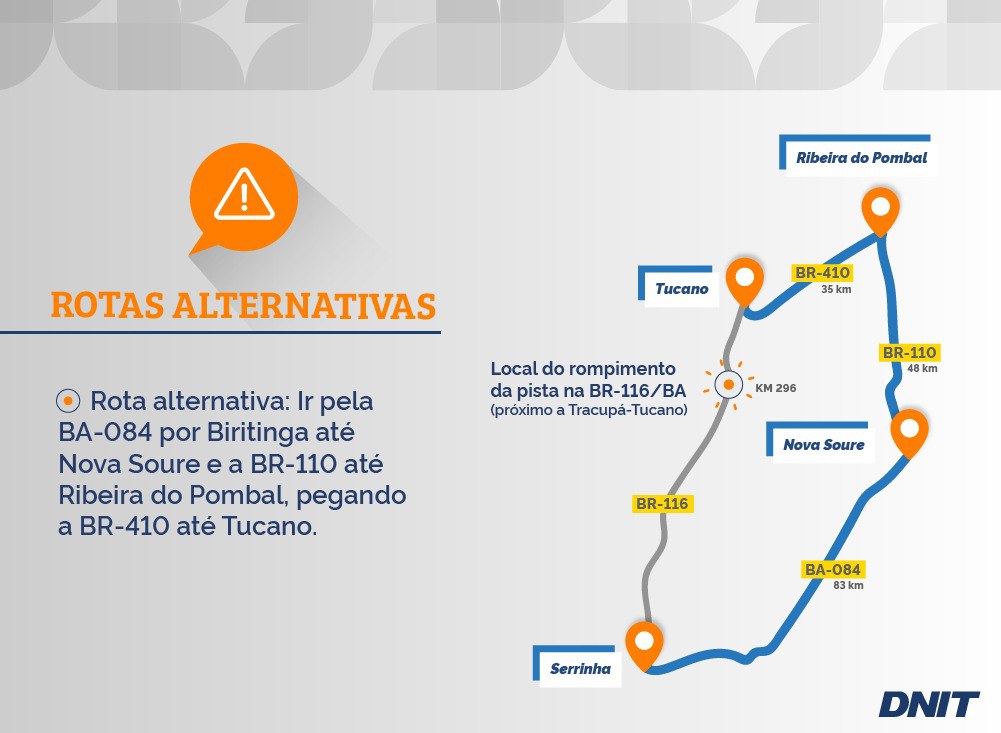 km 296 da BR-116, na Bahia