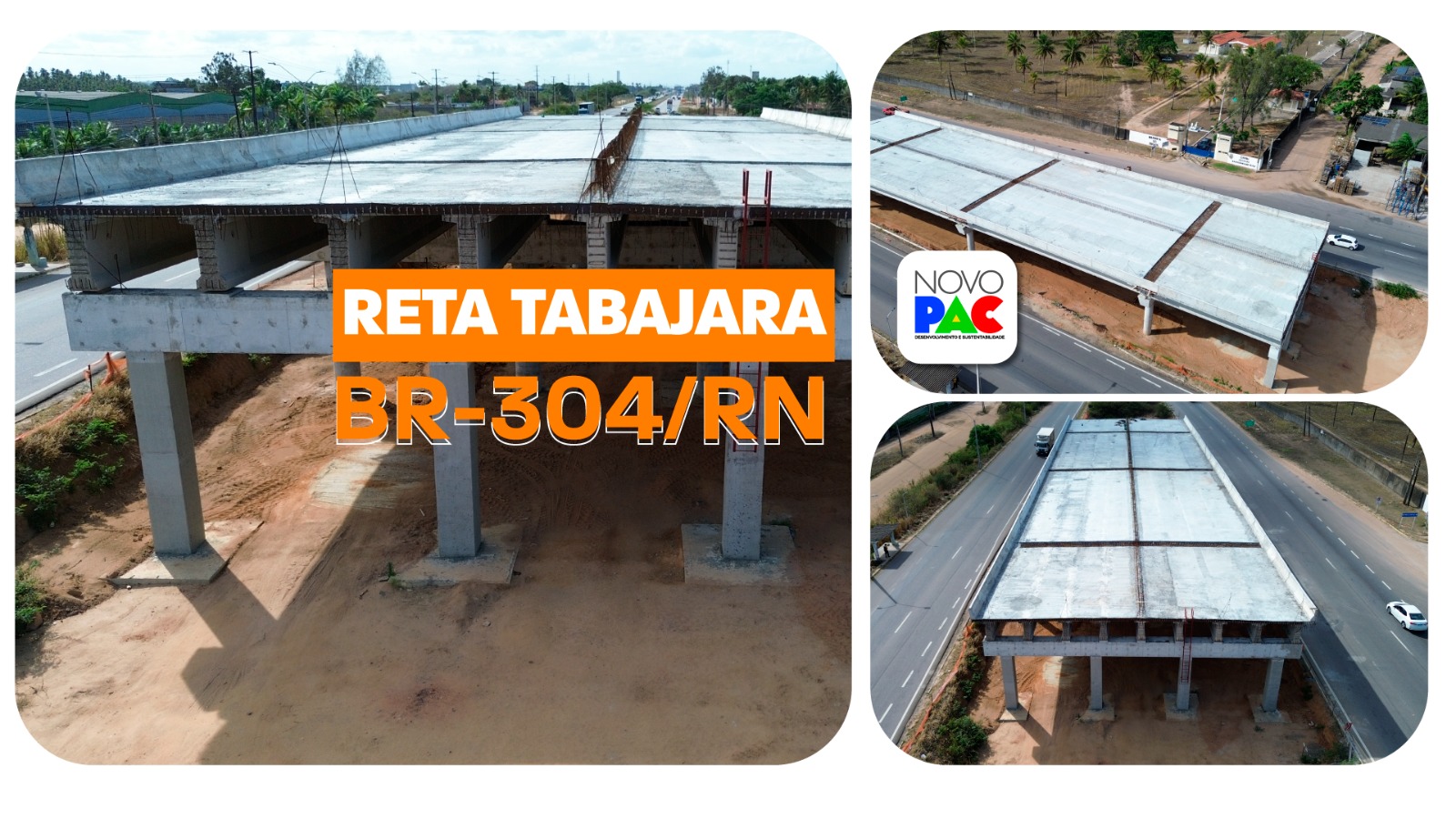 Duplicação da Reta Tabajara, na BR-304/RN, supera os 91% de conclusão