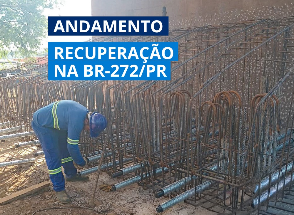 DNIT atua na execução de serviços de recuperação da ponte sobre o Rio Piquiri, na BR-272/PR