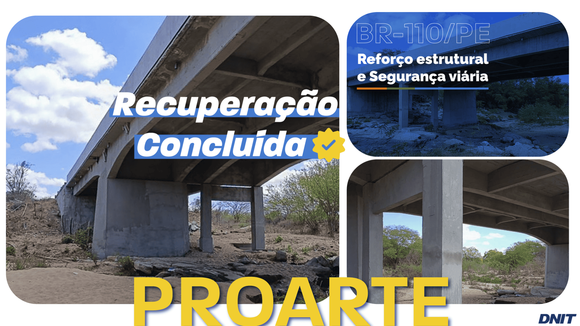 DNIT conclui manutenção da ponte sobre o Riacho do Mel, na BR-110/PE