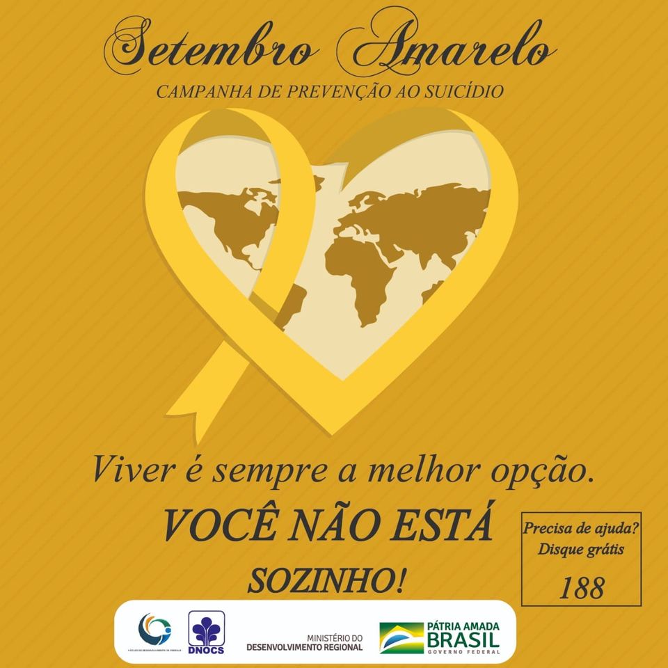 Campanha Setembro Amarelo — Departamento Nacional de Obras Contra as Secas
