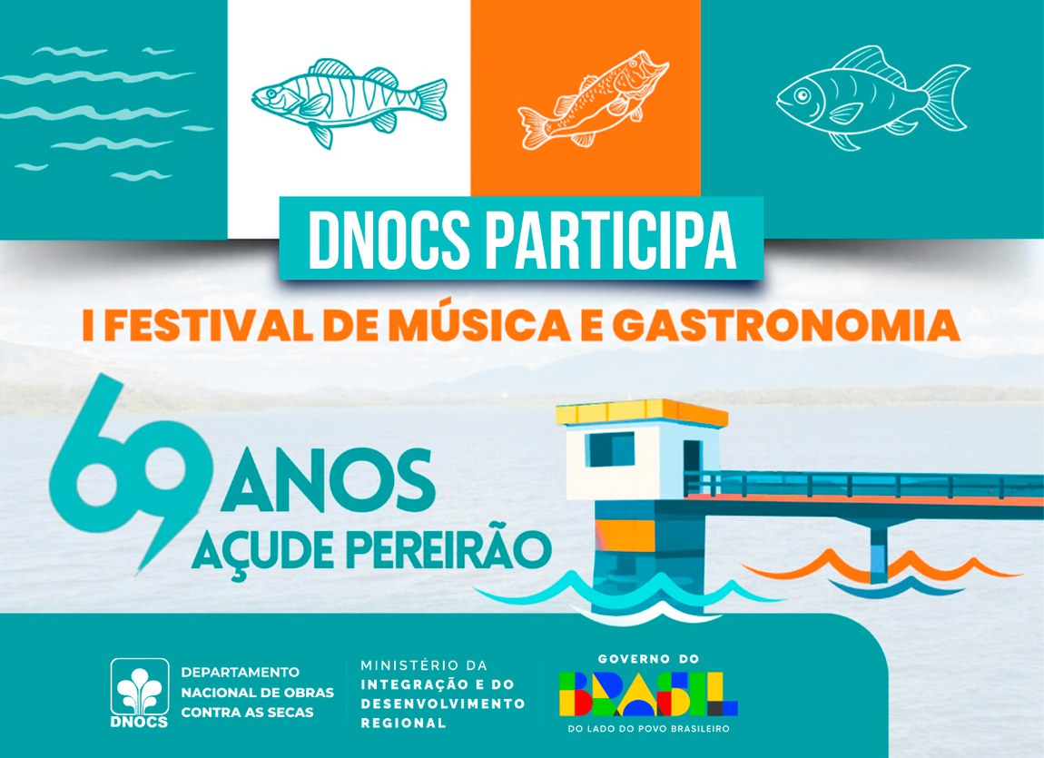 I Festival Pereira de Miranda – Música e Gastronomia destacou ações do DNOCS, como exposição e doação de peixes e visitação ao Centro de Pesquisa