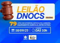 DNOCS realiza leilão virtual no dia 18 de setembro