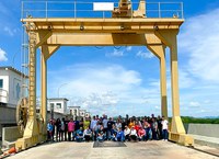 DNOCS recebe estudantes do curso de Engenharia Civil na maior barragem do país, o Açude Castanhão