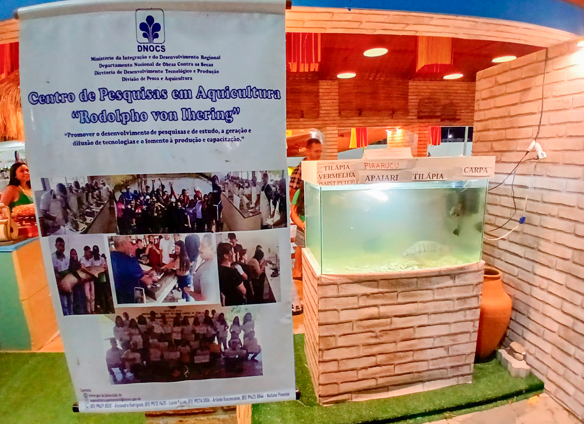 Centro de Pesquisas em Aquicultura do DNOCS participa de espaço educativo durante o São João de Maracanaú