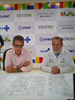 Visita técnica ao novo Hospital Universitário da UFMT analisa andamento da construção