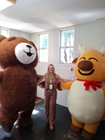 Voluntários levaram o espírito do Natal ao Humap-UFMS com o Trenó da Alegria