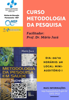 NEP abre inscrições para Curso de Metodologia da Pesquisa