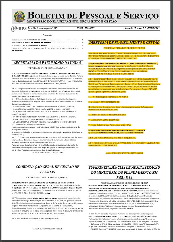 PORTARIA 3 DIPLA DE 7 DE MARÇO DE 2017 