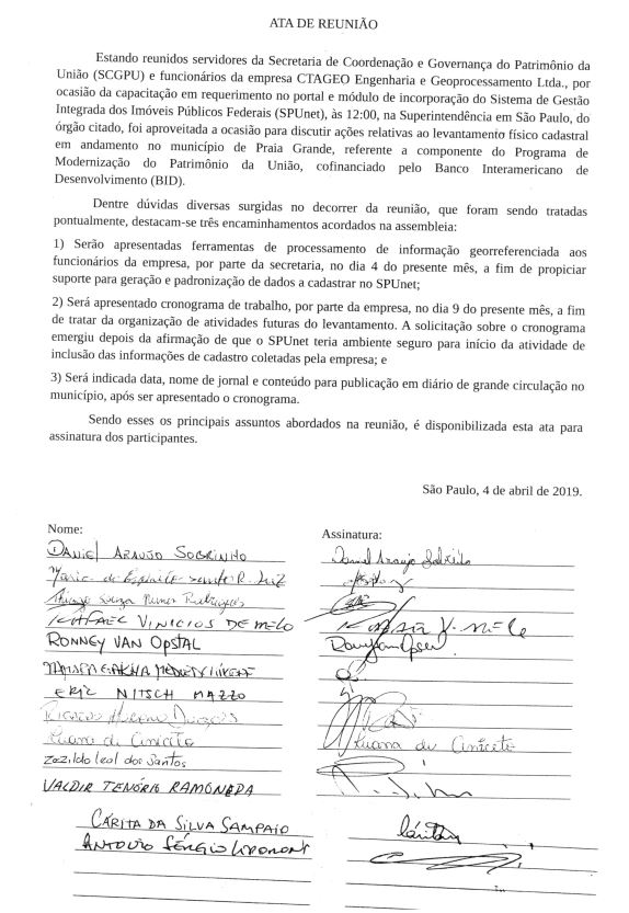 Ata de Reunião – CTAGEO 