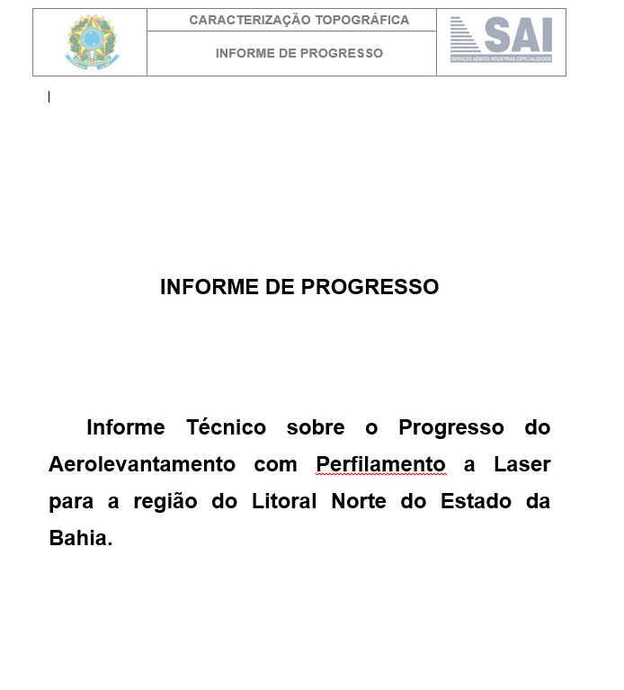 Relatório de atividades executas pela empresa SAI