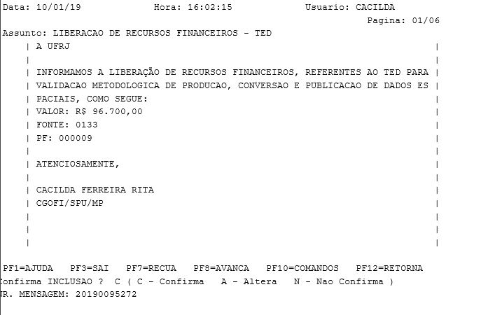 Liberação de Recursos Financeiros 