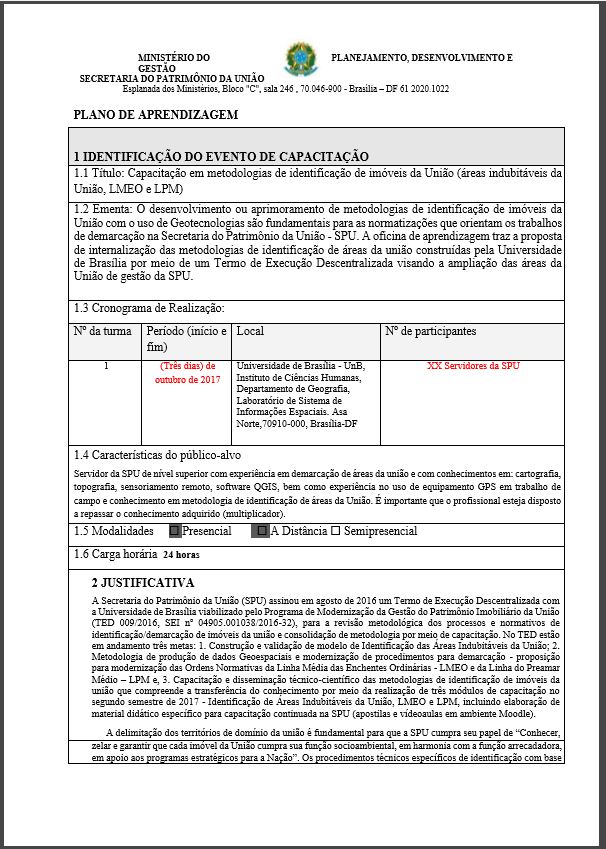 PLANO DE APRENDIZAGEM 