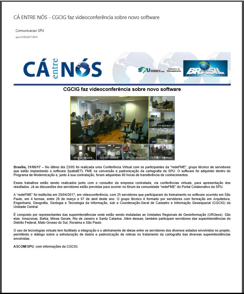 CÁ ENTRE NÓS - CGCIG faz videoconferência sobre novo software