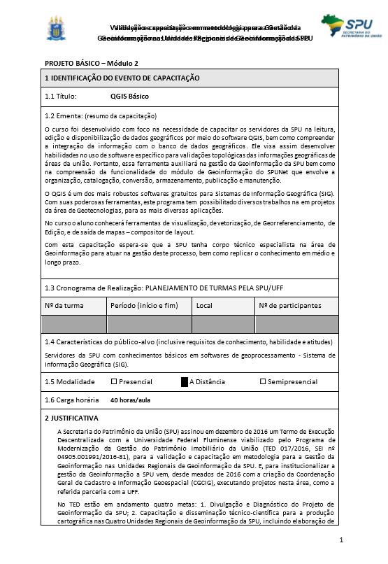 PROJETO BÁSICO – Módulo 2: QGIS Básico
