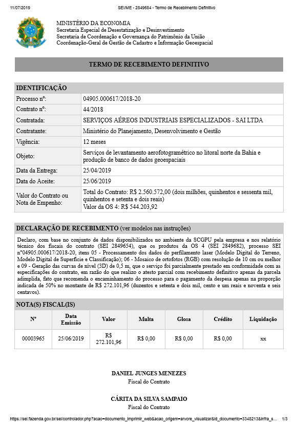 Termo de Recebimento Definitivo OS 4 SEI