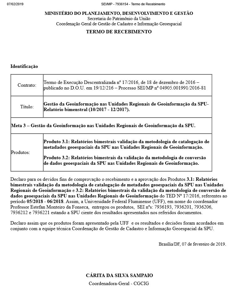 Termo de Recebimento