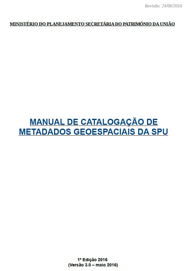 Primeira versão do manual de catalogação