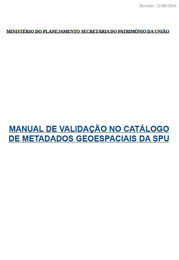 Validação de metadados geoespaciais da SPU