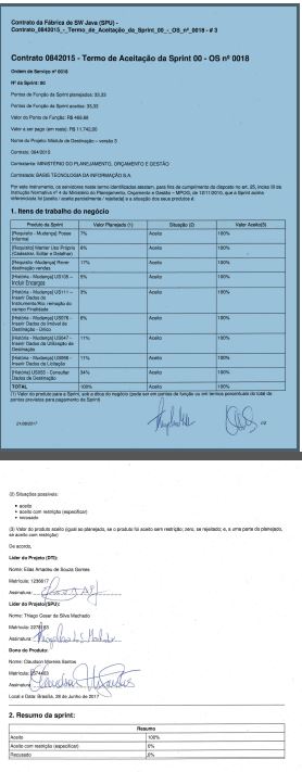 Contrato 84 OS 018 - Módulo Destinação V3