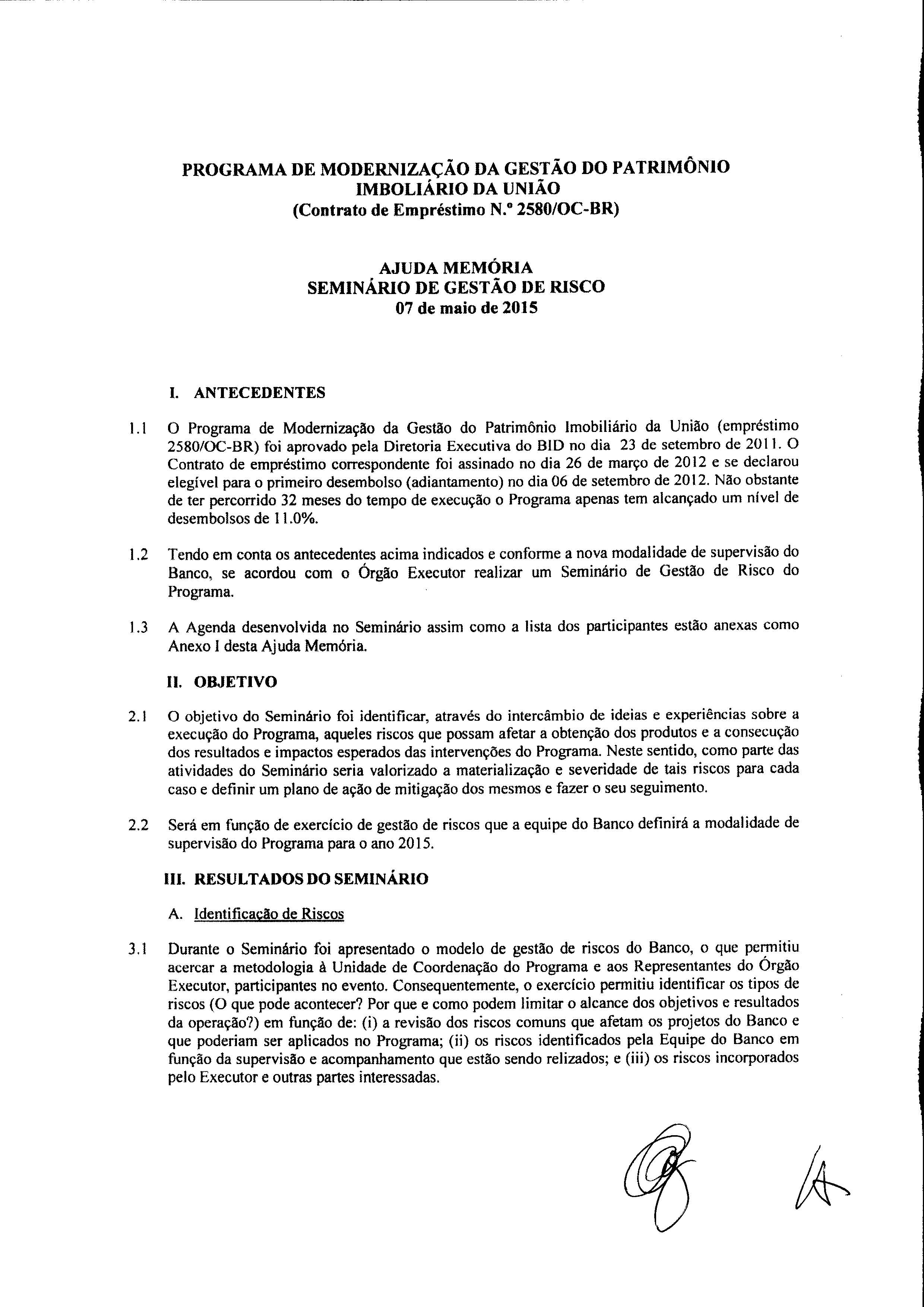 Plano de Gestão de Riscos