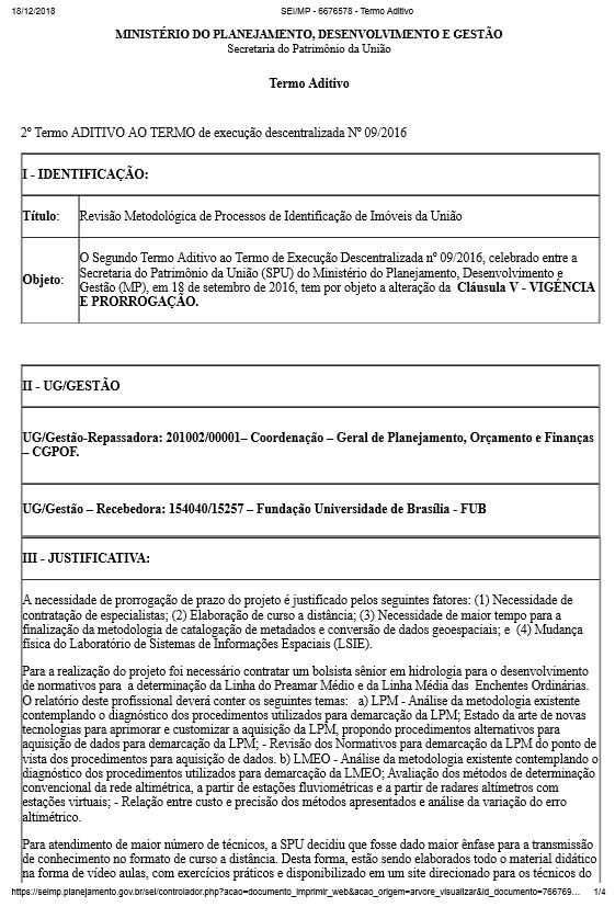 2º Termo ADITIVO AO TERMO de execução descentralizada Nº 09/2016