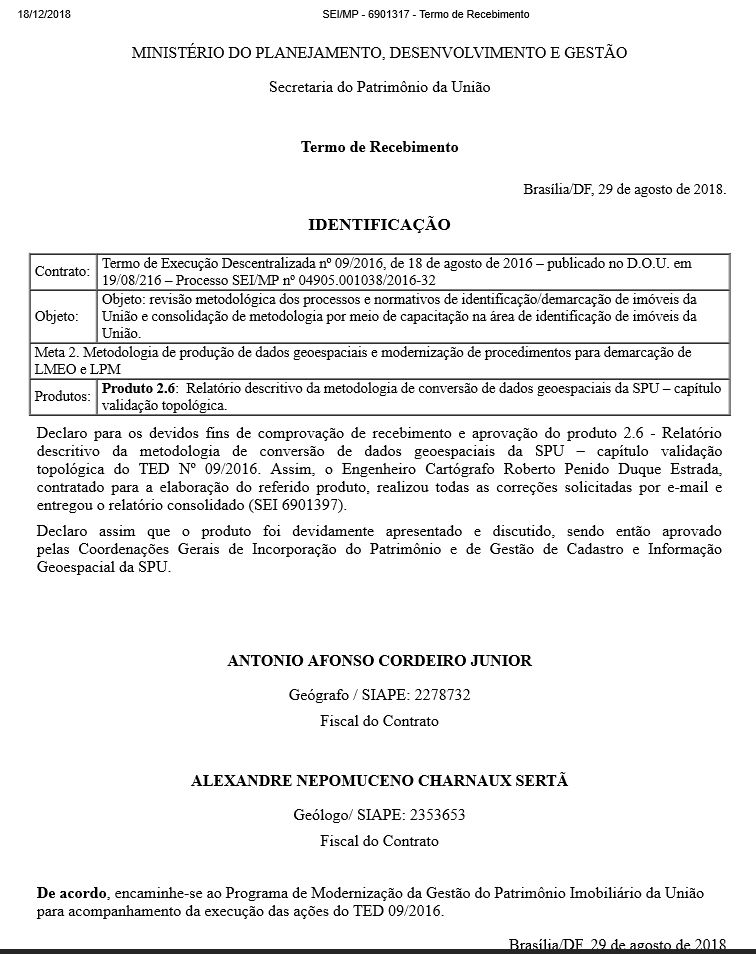 Termo de Recebimento