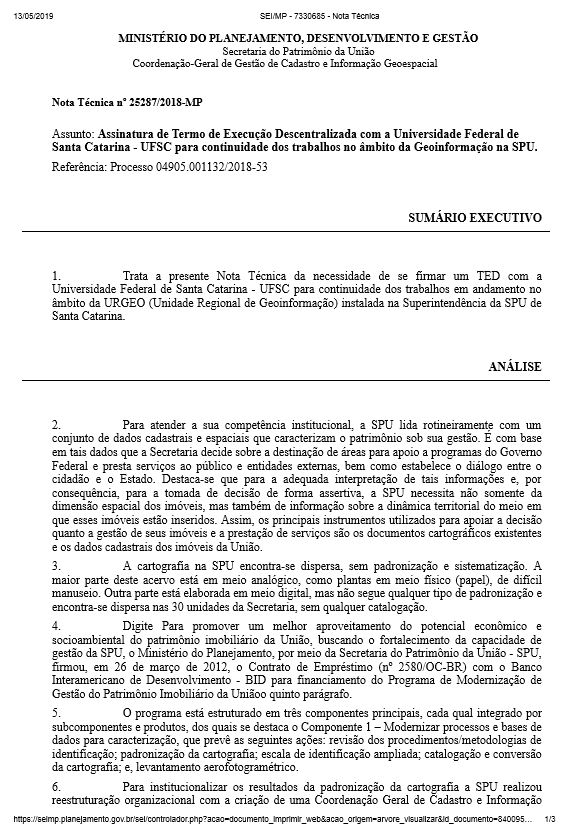 Nota Técnica nº 25287/2018-MP