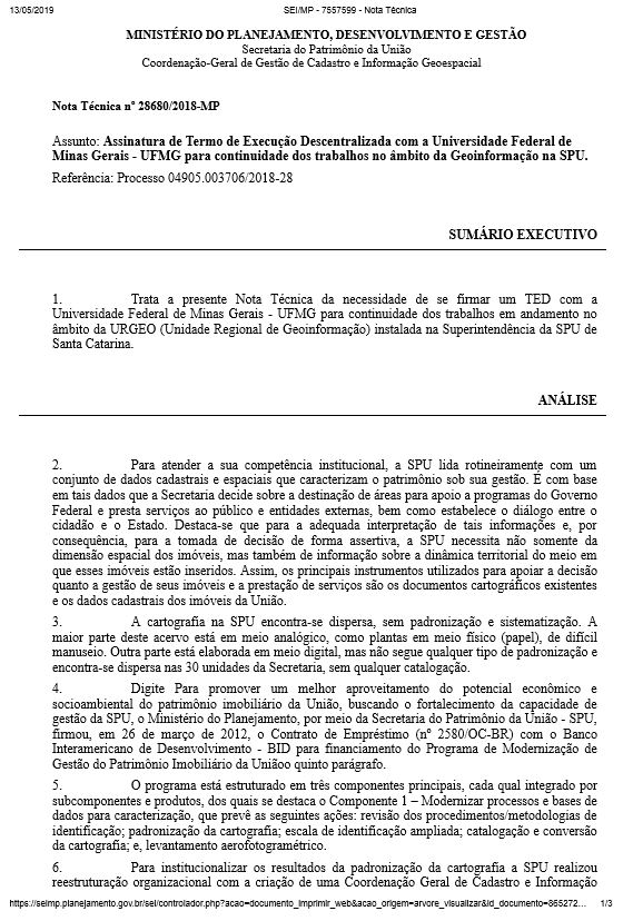 Nota Técnica nº 28680/2018-MP 