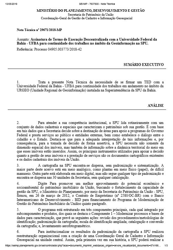 Nota Técnica nº 29671/2018-MP