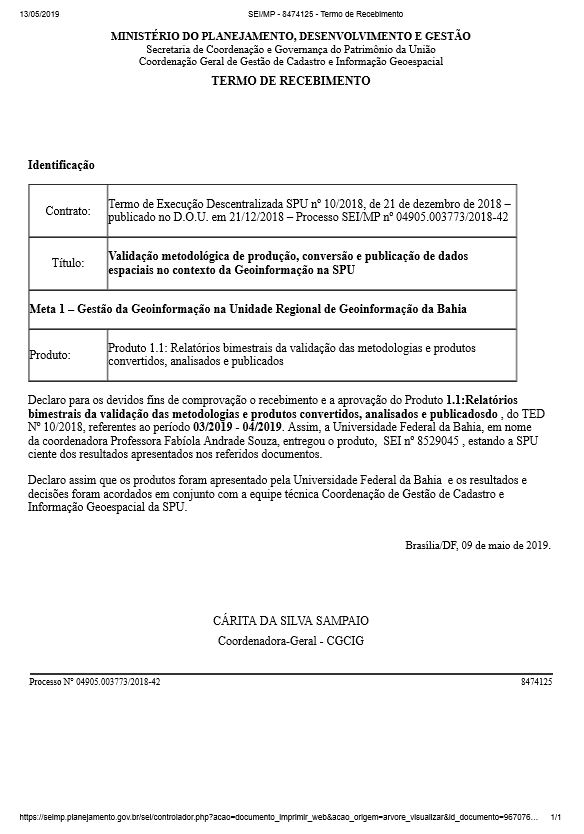 TERMO DE RECEBIMENTO 