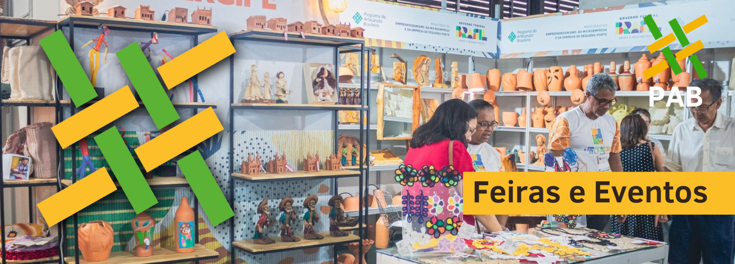 Estande de feira de artesanato