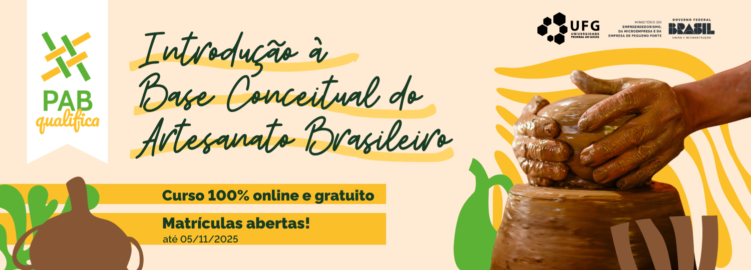 Imagem escrito "qualifique-se no artesanato brasileiro"