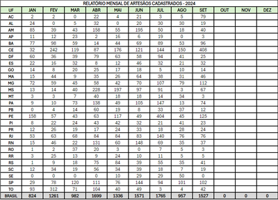 Relatório Mensal de Artesãos 
