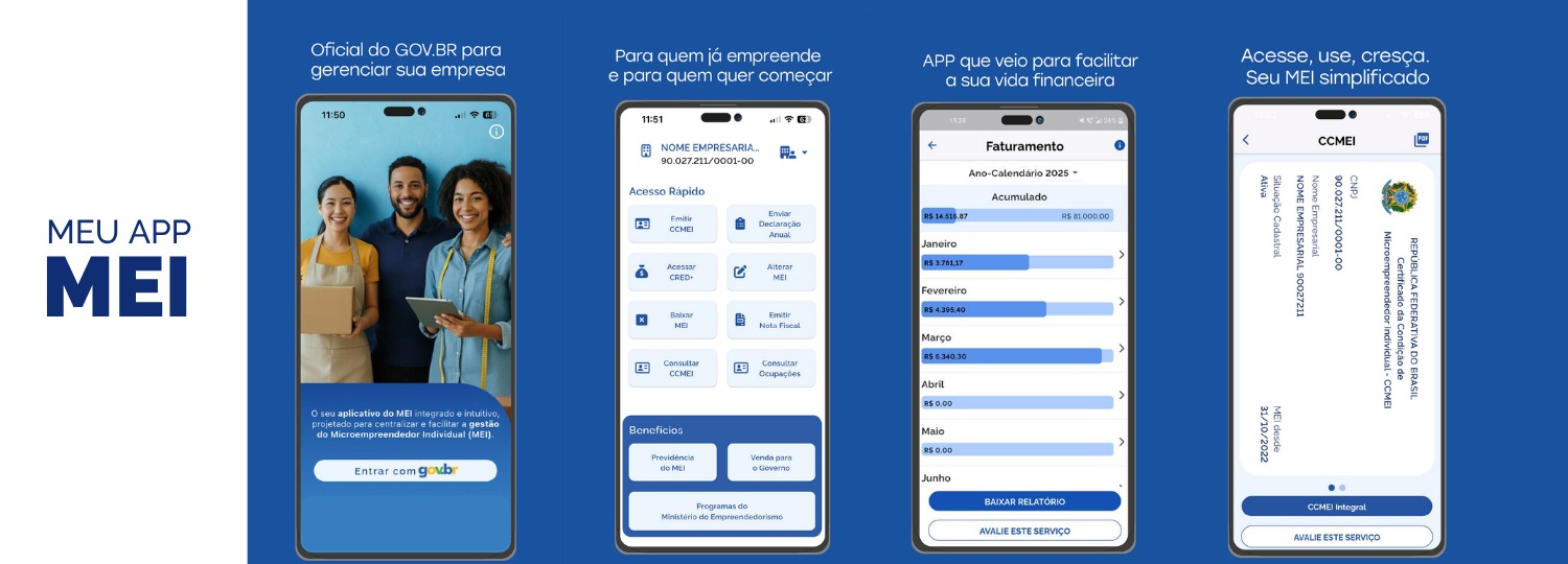 Meu MEI Digital: aplicativo com serviços e informações para o Microempreendedor Individual.