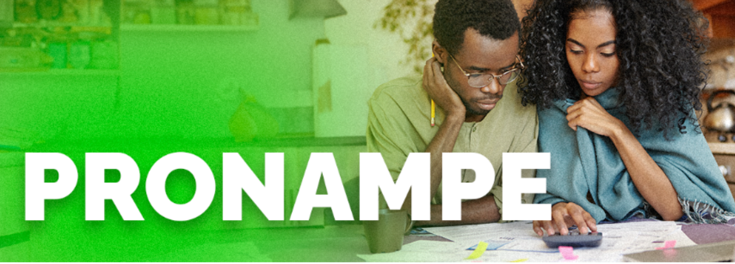 Texto com imagem "Pronampe"