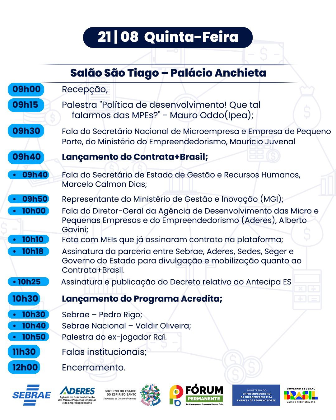 Programação Fórum Permanente - Vitória