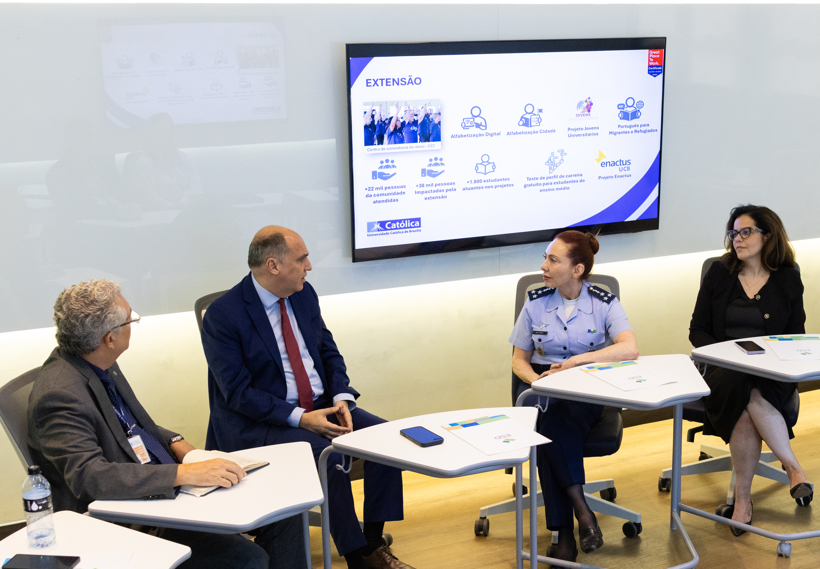 ESD realiza visita institucional à UCB e amplia cooperação acadêmica