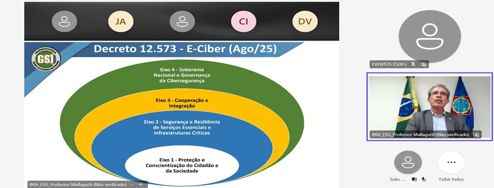 ESG participa de Seminário Internacional sobre Cibersegurança Estratégica