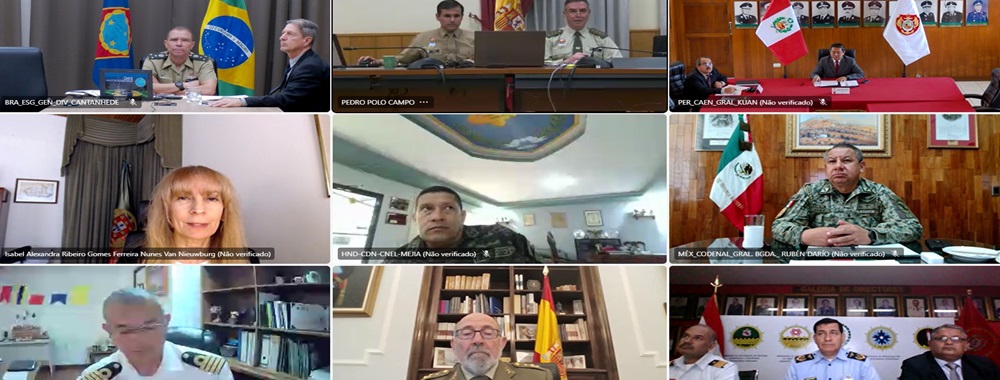 ESG participa de videoconferência da Associação de Colégios de Defesa Ibero-Americanos