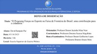 Defesa de Dissertação - Mestrando: David Sampaio Paz