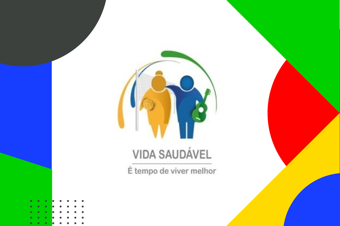 O banner exibe o slogan "É Tempo de Viver Melhor", em uma fonte clara e legível, chamando atenção para a mensagem de saúde e bem-estar. O design é simples, com cores suaves que transmitem tranquilidade e vitalidade. O banner busca incentivar um estilo de vida saudável, com foco na qualidade de vida.