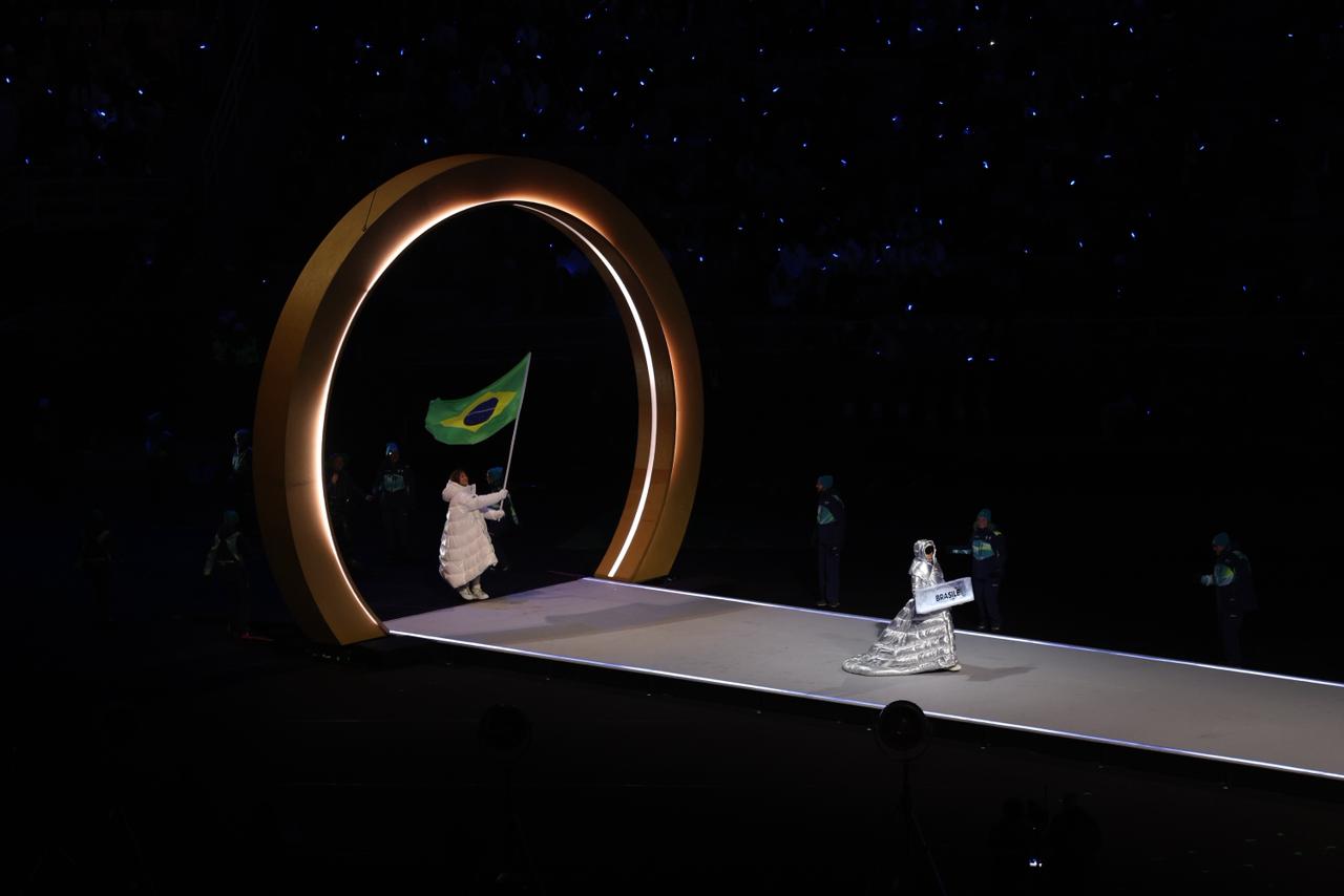 Apresentação do Brasil na abertura dos Jogos Olímpicos de Inverno.