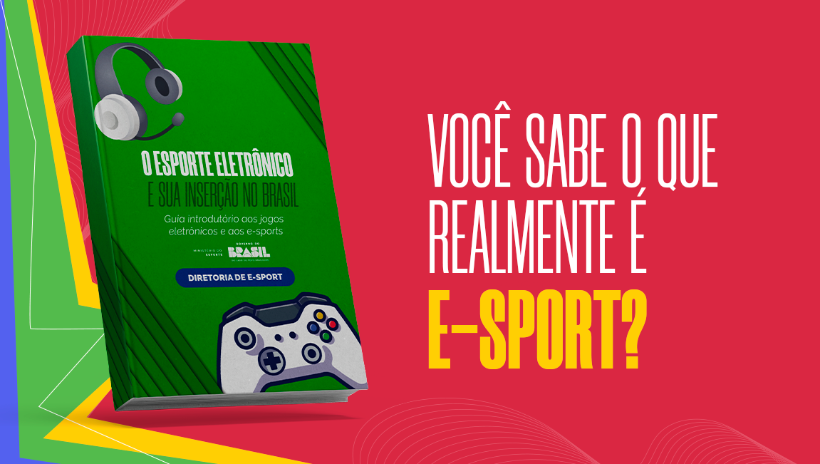 Ilustração com a capa da cartilha O Esporte Eletrônico e Sua Inserção no Brasil