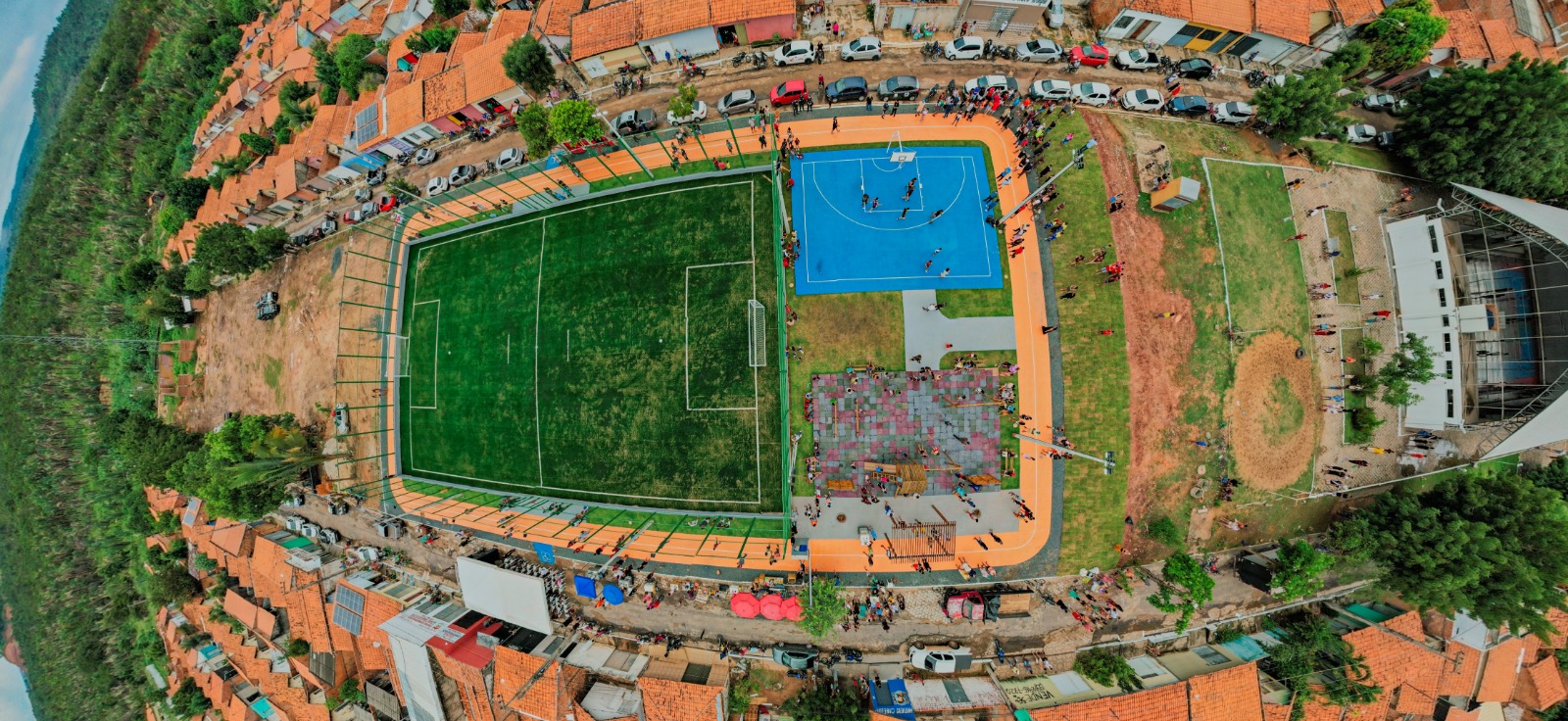 Vista aérea da Arena Brasil