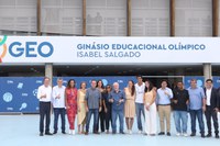 Presidente Lula e ministro André Fufuca participam de inauguração de ginásio olímpico que virou colégio